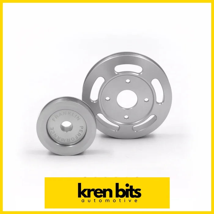 Billet Underdrive Pulley Set For Nissan Rb Engines 126Mm / Silver