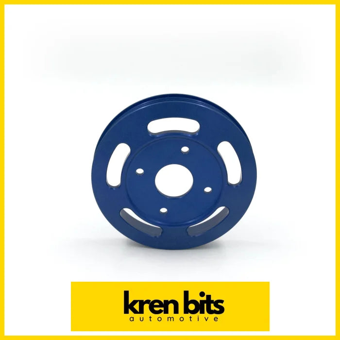 Billet Underdrive Water Pump Pulley For Nissan Rb Engines 140Mm / Blue