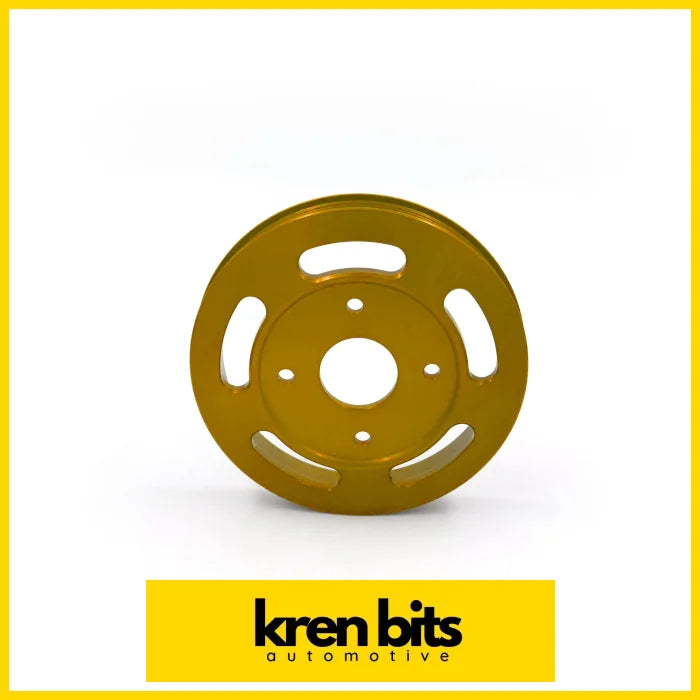 Billet Underdrive Water Pump Pulley For Nissan Rb Engines 140Mm / Gold