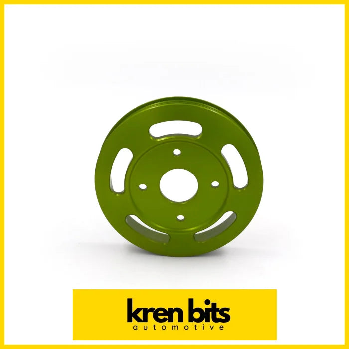 Billet Underdrive Water Pump Pulley For Nissan Rb Engines 140Mm / Green