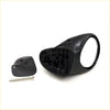 Black plastic blind side fender mirror housing with circular reflective surface and mounting plate for toyota hilux 1988-1997