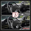 Black and silver dashboard center console cover trim kit for toyota tundra with sleek modern design