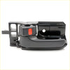 Black plastic door handle bezel for Toyota Hilux SR5 2005-2015 showing red button on back latch