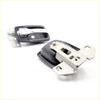 Black plastic and metal door handle bezel set with silver hardware for nissan datsun ute 620 1972-1979
