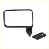 Black plastic door mirror lh with rectangular frame and mounting bracket for isuzu faster bedford kb 1972-1988