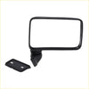 Black rectangular door mirror right side for isuzu faster 2d bedford kb with matching mounting bracket shown from back side