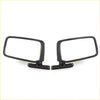 Black door mirror set 3-3/8x6 with matte finish and sturdy mounting brackets for Nissan Datsun 720 ute 1980-1986