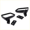 Black plastic side mirror assemblies with mounting brackets shown from the back for isuzu bedford kb 1972-1988