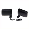 Black plastic side view mirrors with matching mounting brackets for isuzu bedford kb 1972 1988 door mirror set