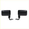 Black door mirror set for isuzu bedford kb 1972-1988 showing black rectangular side-view mirrors with plastic brackets