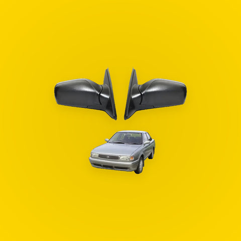 Black Door Mirror Set for Nissan Datsun Sunny Sentra B13 1990-1993