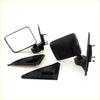 Black door mirror x2 for dodge ram 50 mitsubishi l200 colt triton with black plastic rectangular and square housings