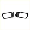 Black plastic door mirrors x2 with rectangular frame and mounting brackets for Nissan Sunny Sentra B1x2 hatchback