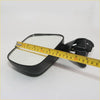 Black rectangular door mirror with glossy finish and mounting bracket for toyota hilux mighty-x 1988-1998