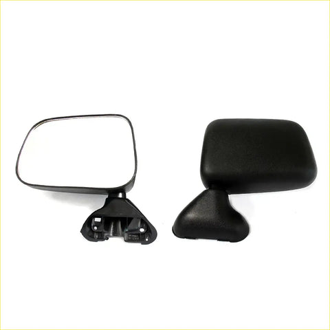 Black plastic side-view door mirror with rectangular reflective surface for toyota hilux 4runner 1988-1998