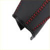 Black faux leather gear shift knob cover with red stitching for toyota highlander 2014-2023