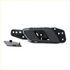 Black front inside door handle for ford ranger t6 2012-2020 with sleek black plastic design and integrated mounting bracket
