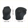 Black leather gear shift knob cover with stitched baseball seam design for toyota c-hr 2017-2021