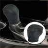 Black leather gear shift boot with stitched detailing for toyota c-hr 2017-2021 gear shift knob cover