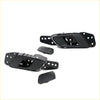 Black plastic inside door handle assemblies with pull knobs and brackets for ford ranger double cab 2012-2020 back side view
