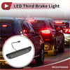 Black led third brake light for Toyota Tacoma 2005-2015 with sleek elongated design and integrated wiring backside view