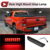 Black led third brake light for toyota tacoma 2005-2015 showing back with sleek elongated red lights design