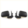 Black manual door wing mirror for toyota hilux d4d 2.5td 2001-2005 with matte black plastic and angular brackets