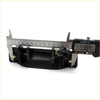 Black outer door handle pull for mazda b2000 with metallic spring and measurement gauge showing 53.64 mm backside view