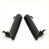 Black plastic outer door handles with molded mounting brackets for mazda b2000 b2200 b2600 bravo 1985-2006 back side view