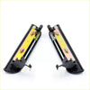 Back side of black plastic outer door handle mechanisms with yellow metal springs for Mazda B2000 B2200 B2600 Bravo