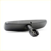 Black plastic rear view mirror with rectangular reflective surface and mounting bracket for nissan navara d40 king cab