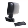 Black plastic side door mirror lhs with rectangular housing and mounting bracket for isuzu faster bedford kb250 kb280