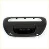 Black glossy plastic rear trunk handle cover with sleek curved design and mounting slots for mitsubishi l200 tailgate