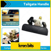 Black textured tailgate handle with metallic silver mechanism and yellow accent for mazda b-series ford courier pe pg