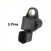 Black plastic transmission speed sensor with 3-pin connector for Toyota Terios Avanza Cami shown from back side