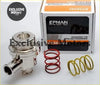 Shiny chrome-plated epman racing performance turbocharger with red and gold springs for blow off valve 25mm bov 4bar vw silver