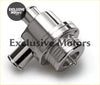 Shiny chrome 25mm blow off valve with 2 springs 14psi for vw featuring machined metal surfaces and threaded ports