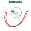 White plastic blower motor resistor connector with red and brown 18awg wires for toyota 2000-2005 models
