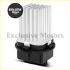 Silver-colored blower motor resistor with black plastic base and vertical tubes for land rover lr2 range rover evoque 2008-2015