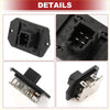 Black plastic blower motor resistor for Toyota Sienna 2006-2010 with metallic internal contacts shown from back side