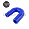 Blue 180-degree elbow universal silicone hose with bright blue flexible u-shaped fitting for easy connection