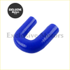 Bright blue 180-degree elbow universal silicone hose with flexible u-shaped fitting for versatile use