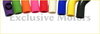 A colorful set of flexible silicone hose covers in vibrant colors including blue for universal 180-degree elbow hoses