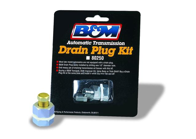 B&M Brass & Steel Hi-Tek Universal Pan Drain Plug Kit