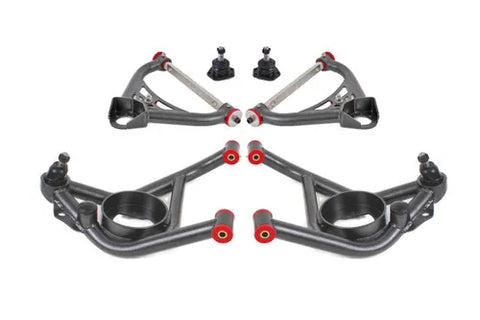BMR Suspension 70-81 2nd Gen F-Body Upper And Lower A-Arm Kit - Black Hammertone