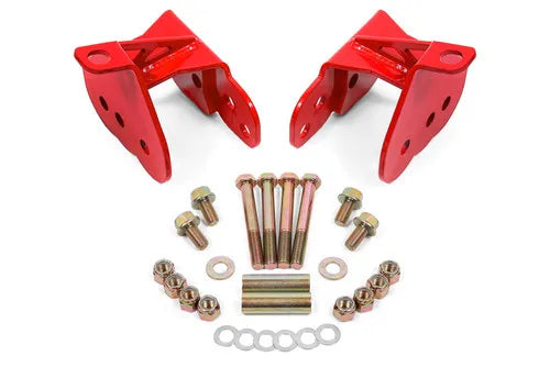 BMR Suspension 64-72 Chevy Chevelle Rear Control Arm Relocation Brackets - Red