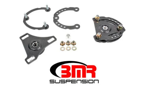 BMR Suspension 15-17 S550 Mustang Caster Camber Plates - Black Hammertone