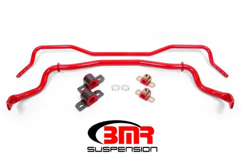 BMR Suspension 15-17 S550 Mustang Front & Rear Sway Bar Kit w/ Bushings - Red