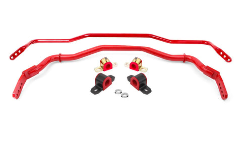 BMR Suspension BMR 15-22 S550 Mustang Sway Bar Kit with Bushings Front and Rear Red