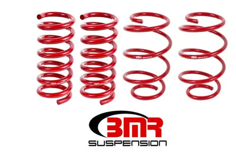 BMR Suspension 15-17 S550 Mustang Performance Version Lowering Springs (Set Of 4) - Red — fits Ford Mustang
